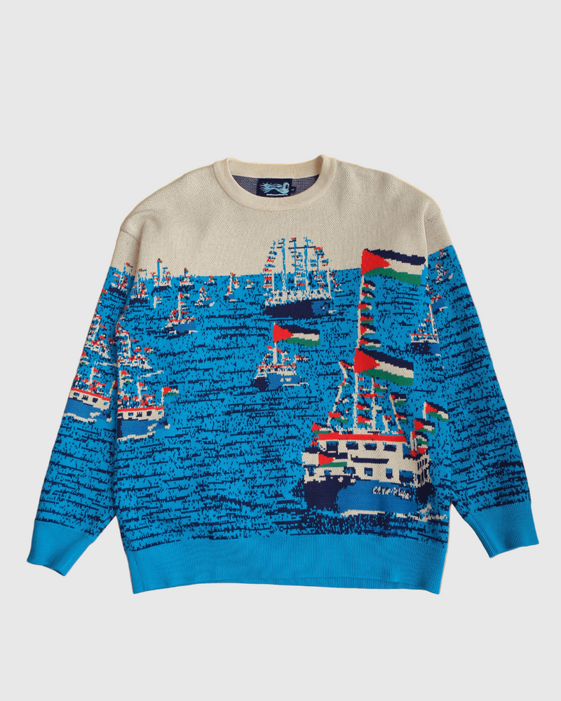 Global Sumud Flotilla Sweater - Sky Blue