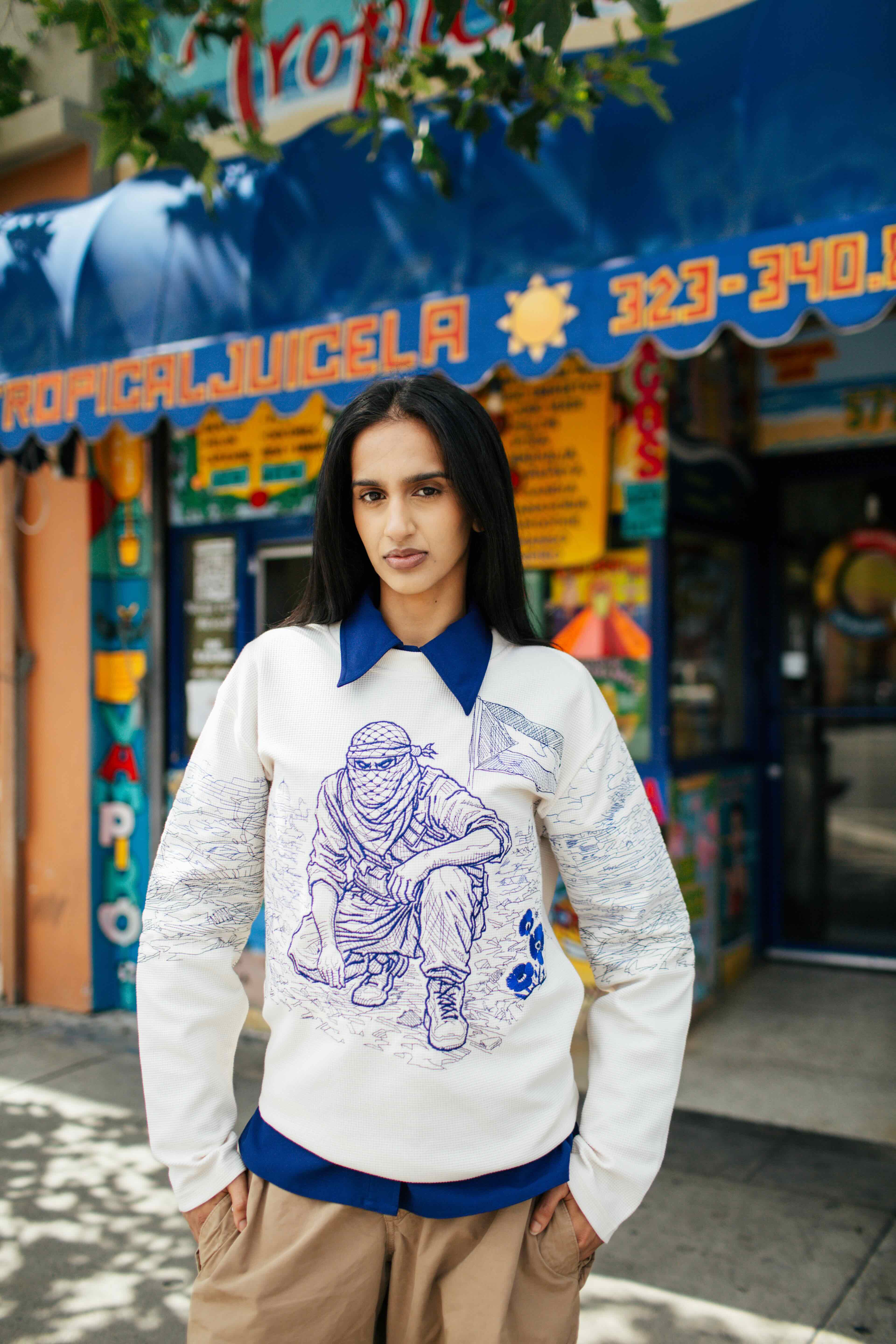 Resistencia Ribbed Embroidered Long Sleeve