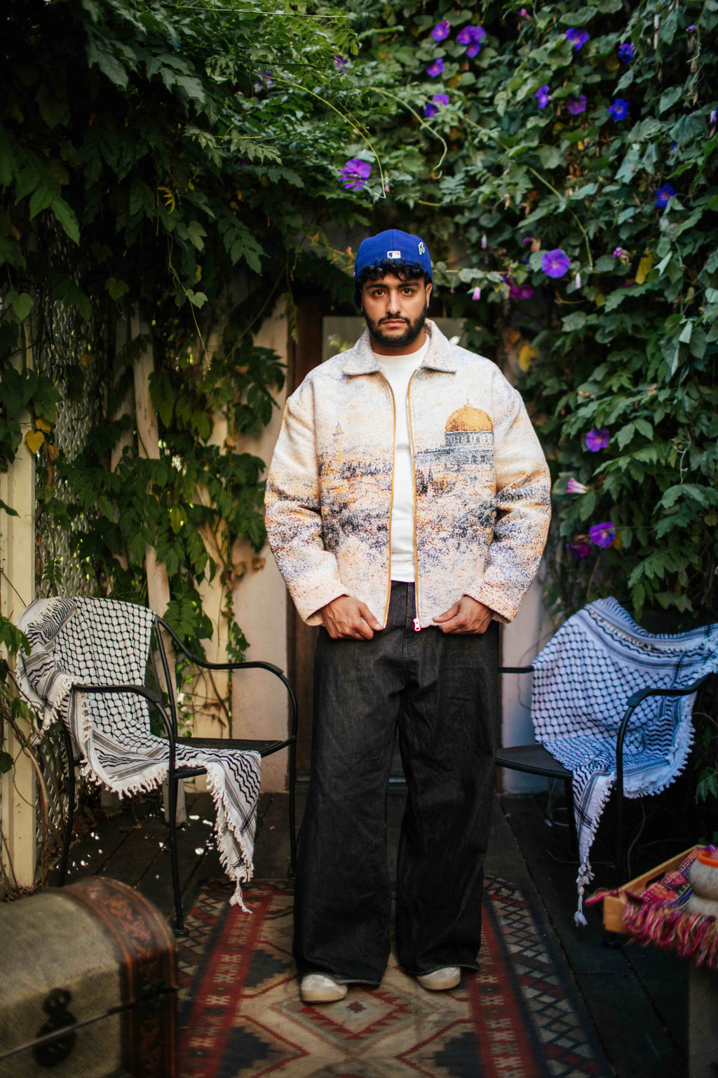 Jerusalem Tapestry Zip-Up Jacket
