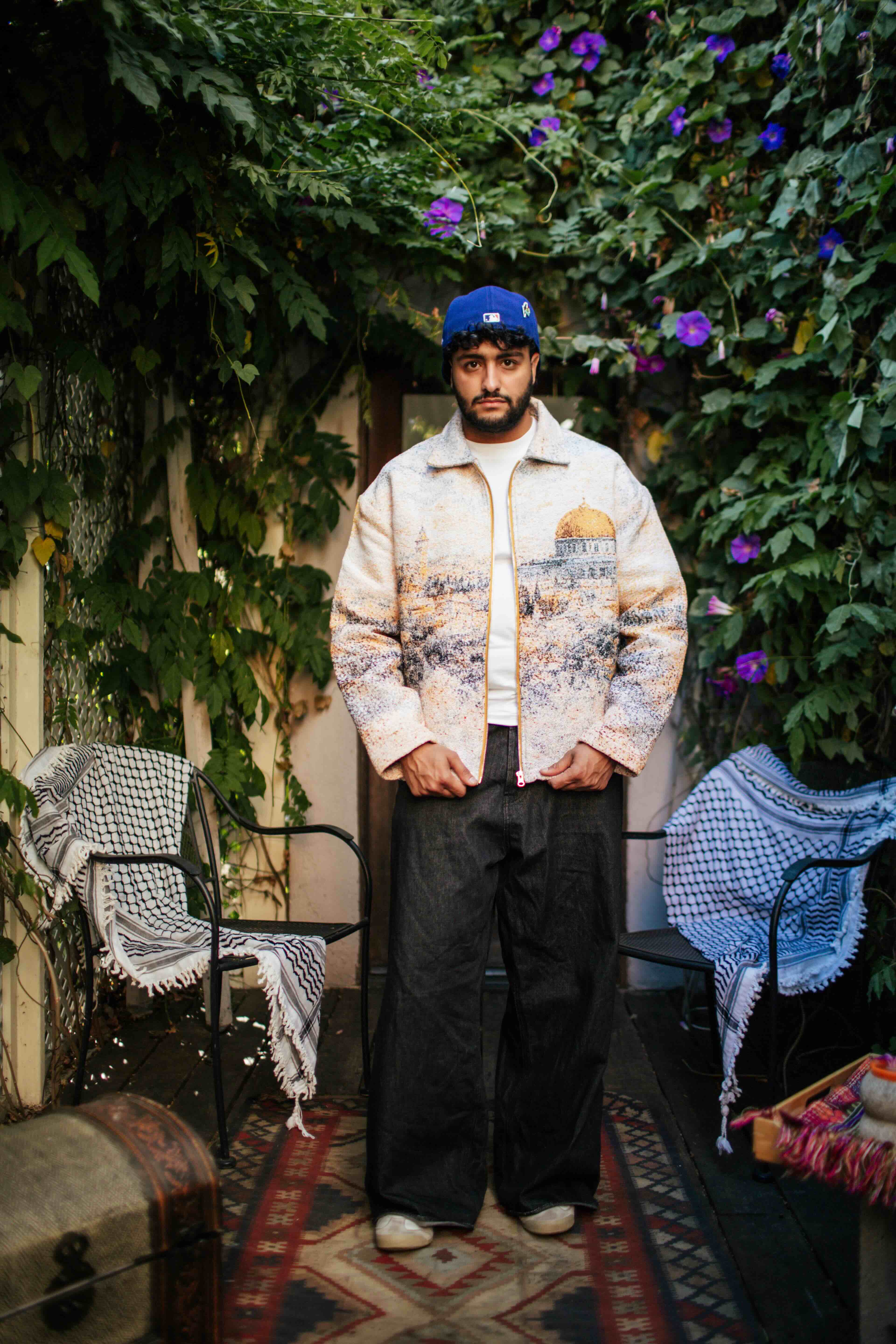 Jerusalem Tapestry Zip-Up Jacket
