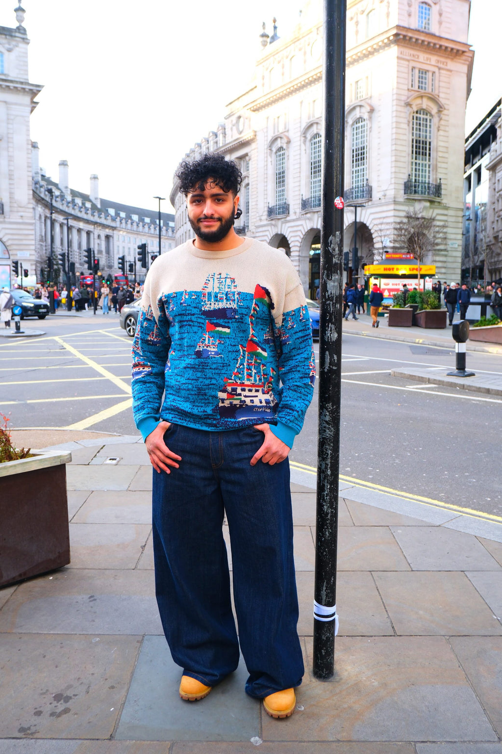 Global Sumud Flotilla Sweater - Sky Blue