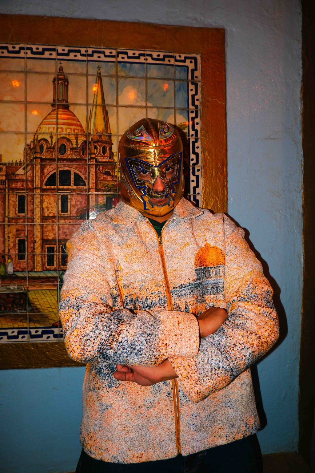 Jerusalem Tapestry Zip-Up Jacket