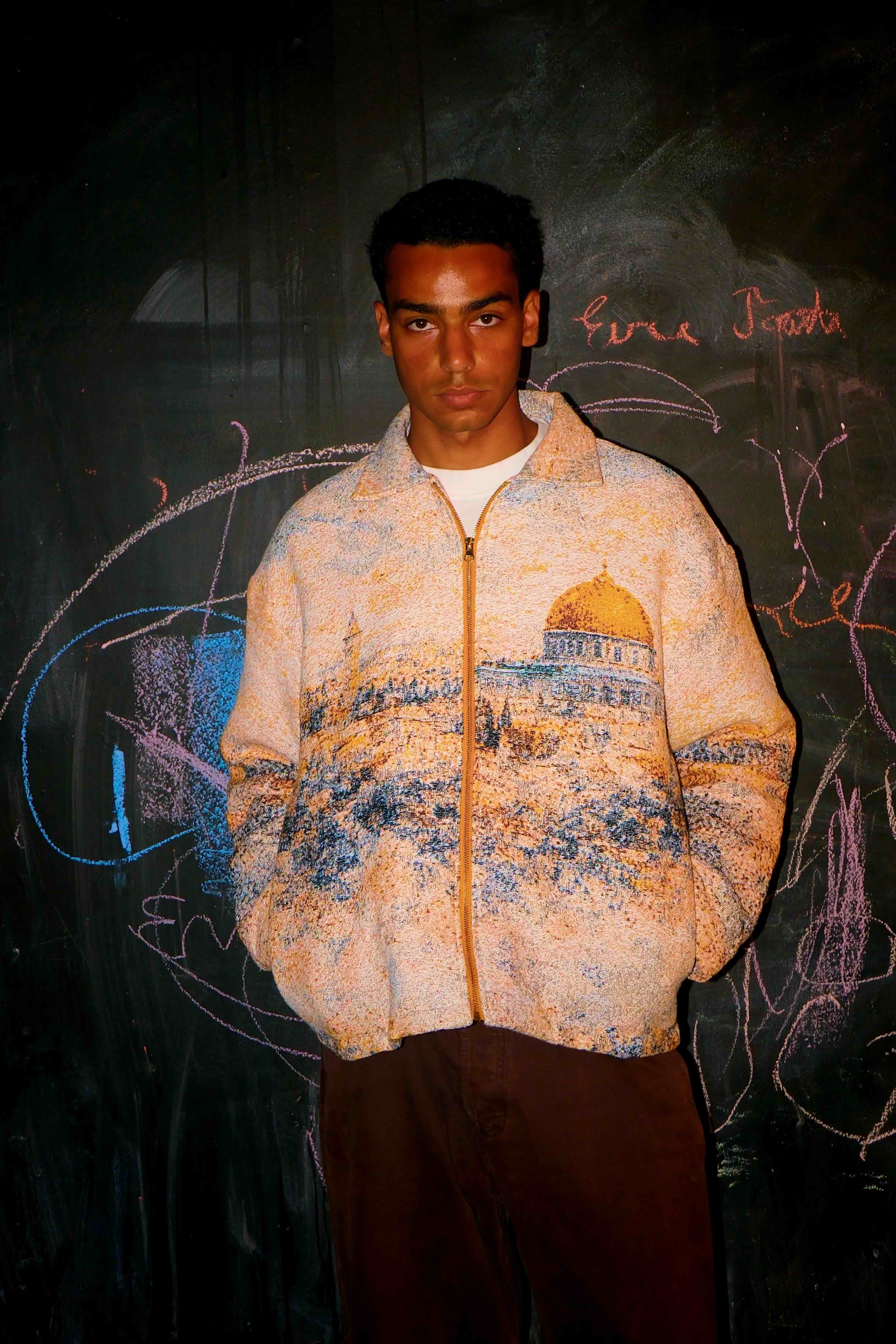 Jerusalem Tapestry Zip-Up Jacket