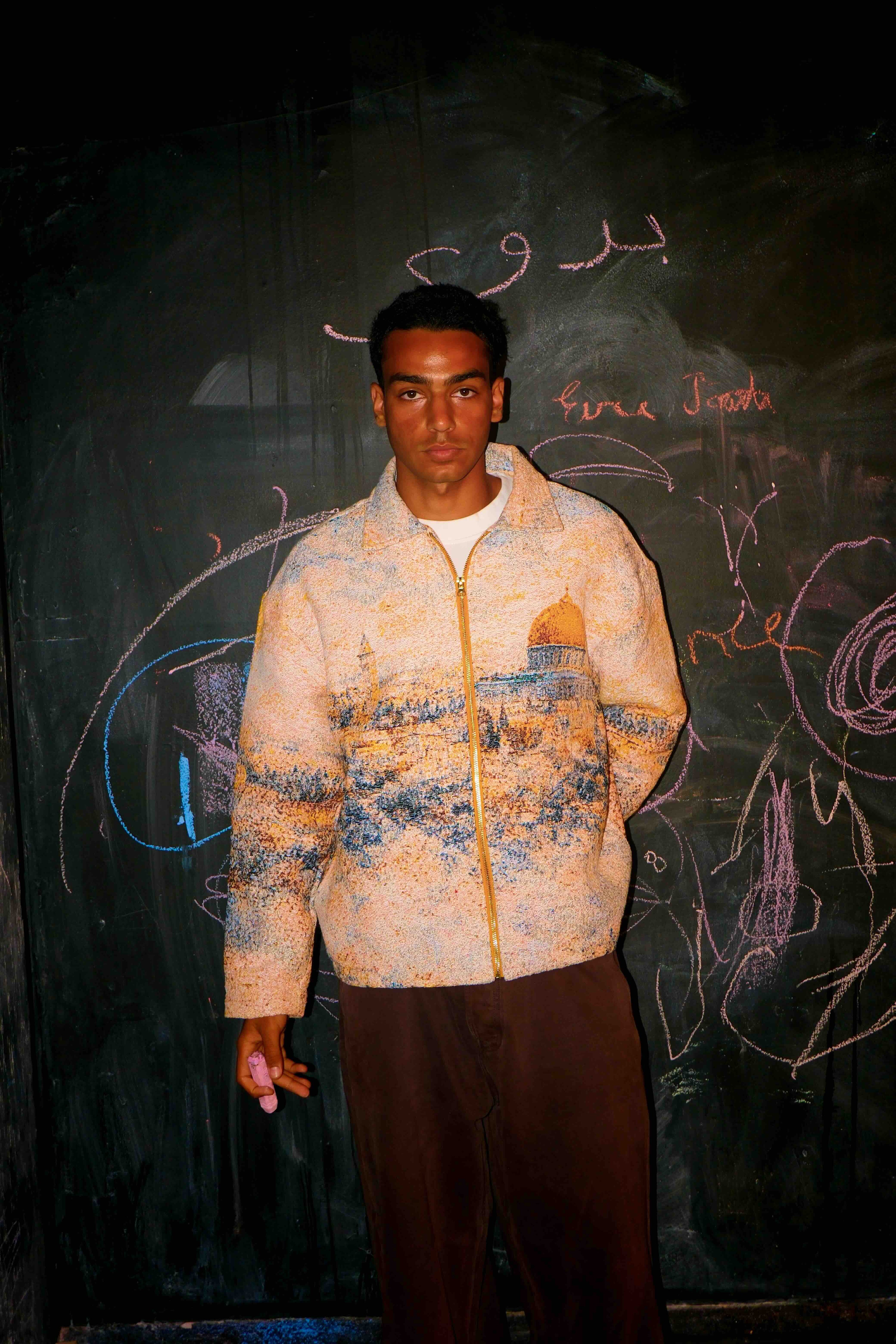 Jerusalem Tapestry Zip-Up Jacket