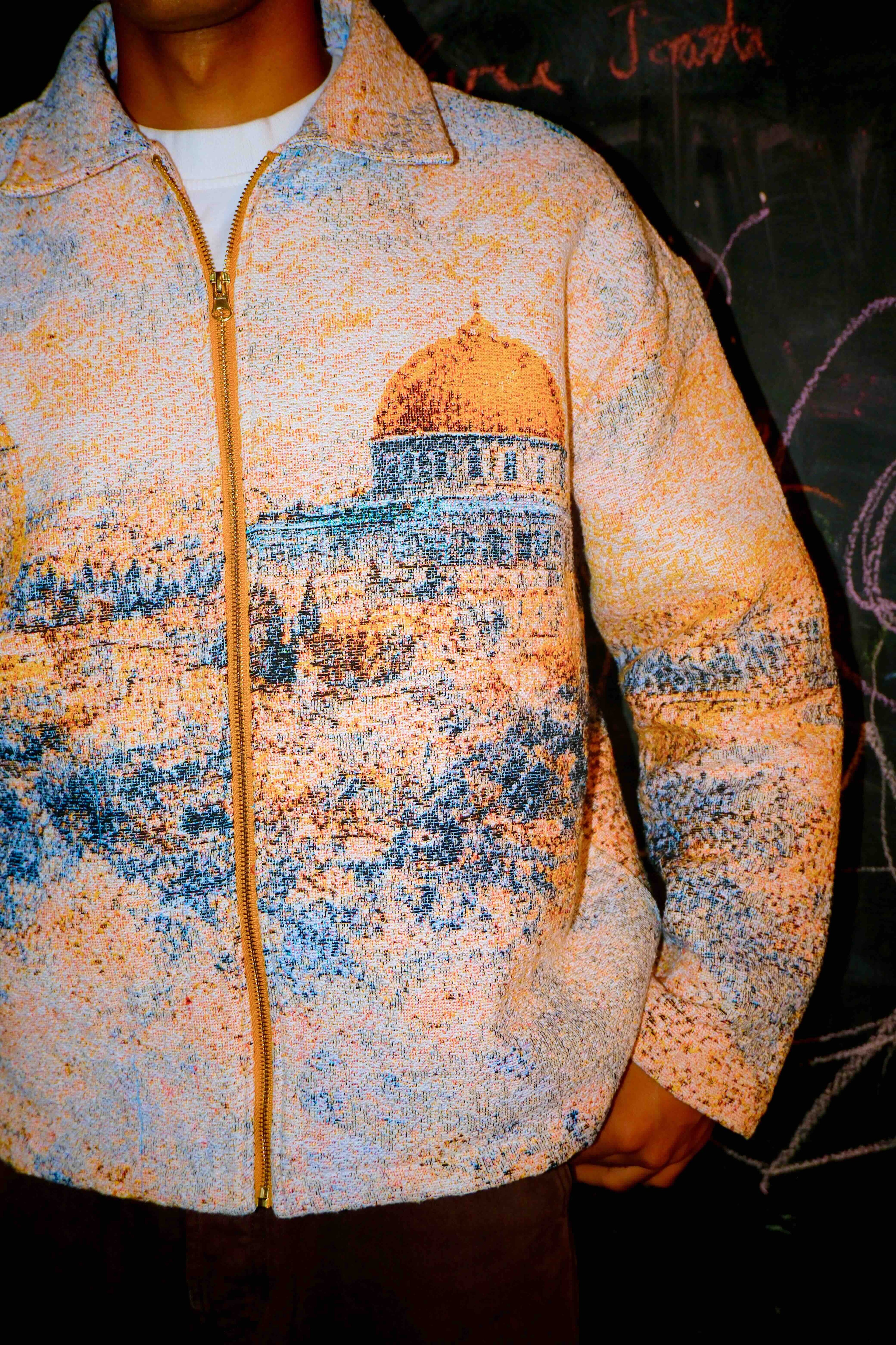 Jerusalem Tapestry Zip-Up Jacket