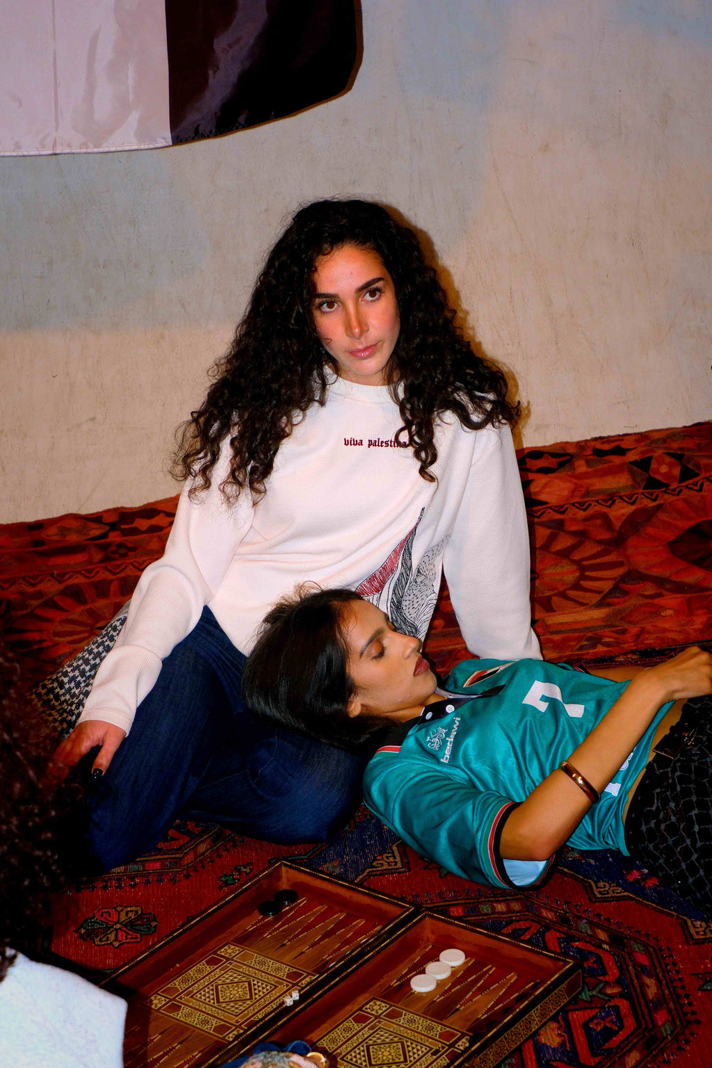 Viva Palestina Ribbed Embroidered Long Sleeve
