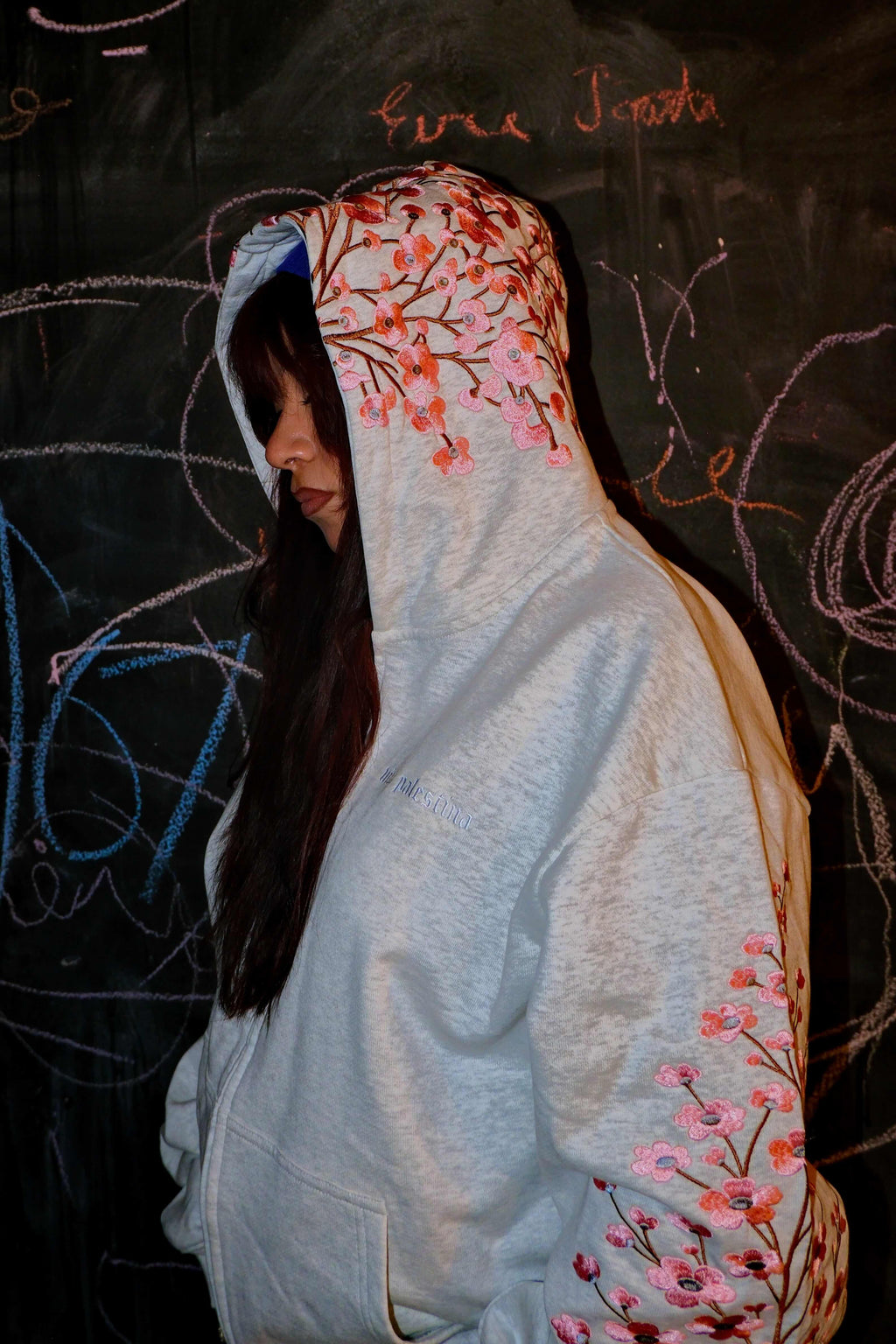 Viva Palestina Poppy Hoodie - Sports Gray