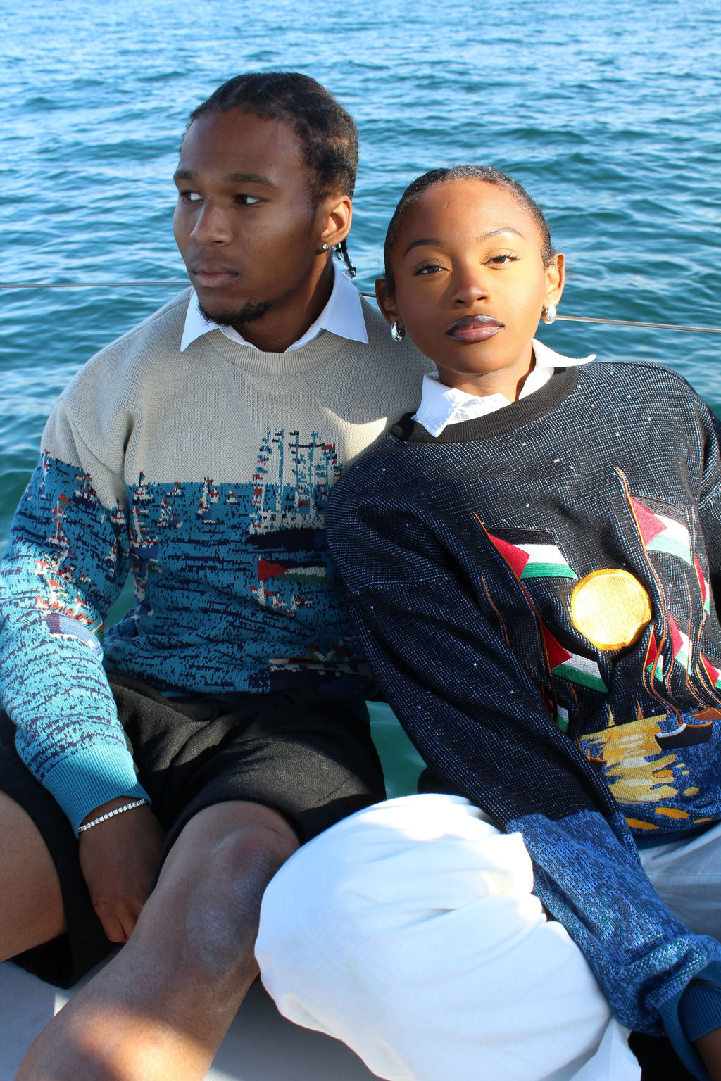 Global Sumud Flotilla Sweater - Starry Night