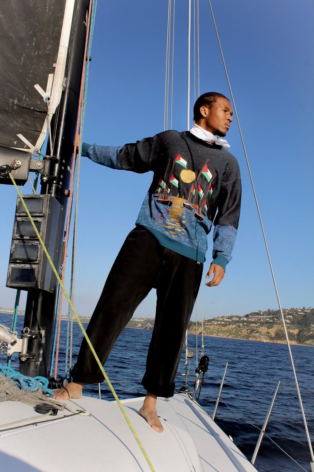 Global Sumud Flotilla Sweater - Starry Night