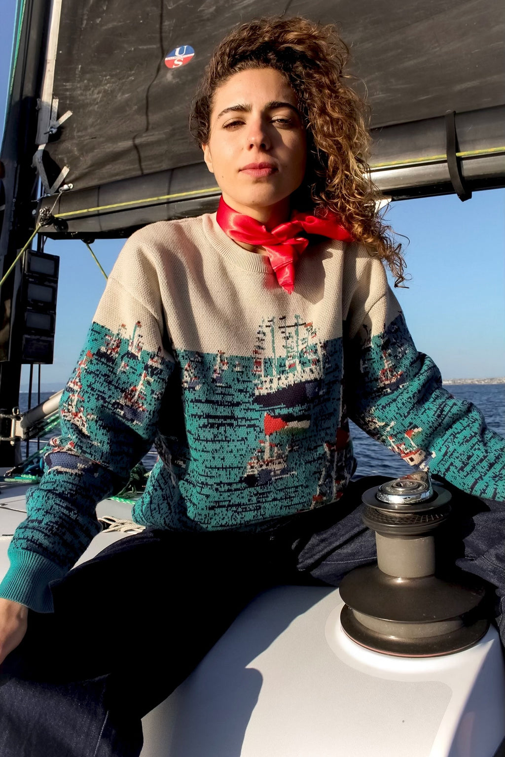 Global Sumud Flotilla Sweater - Sky Blue