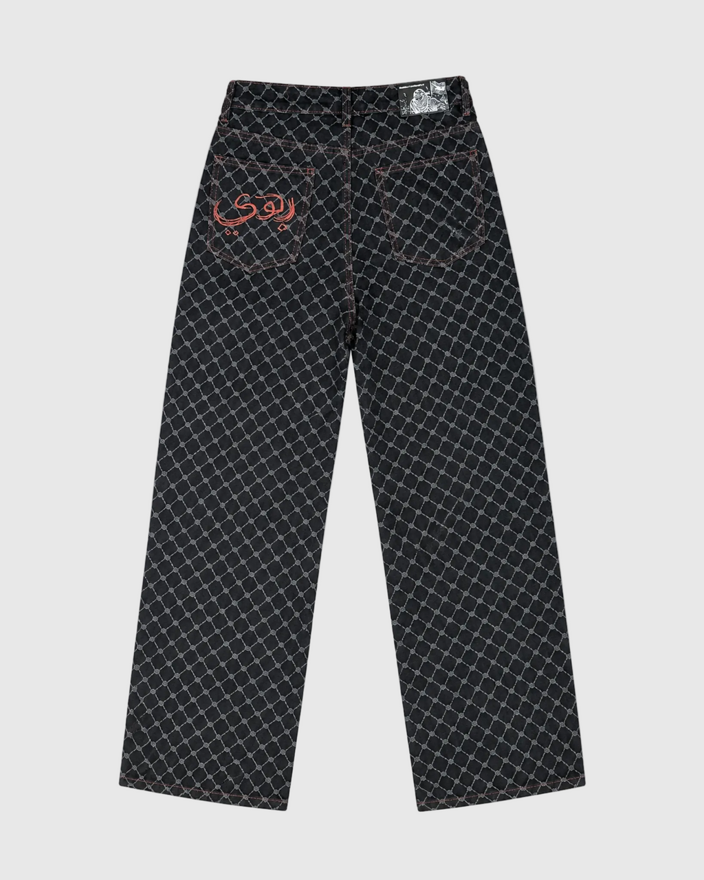 Kuffiyah Pinstripe Jeans - Western Black