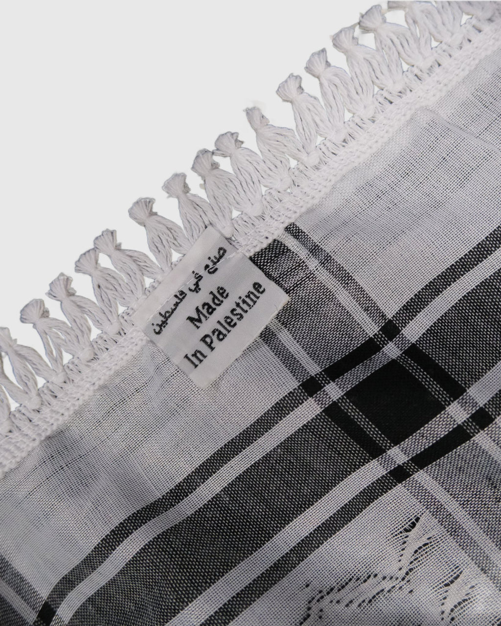 Nablus Embroidered Kuffiyah - Tatreez White