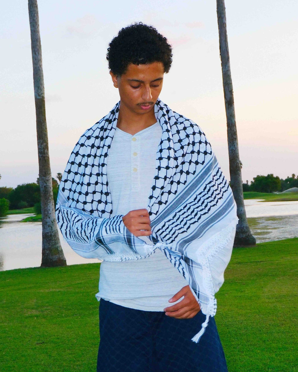 Kouffiyeh de Naplouse - Blanc classique