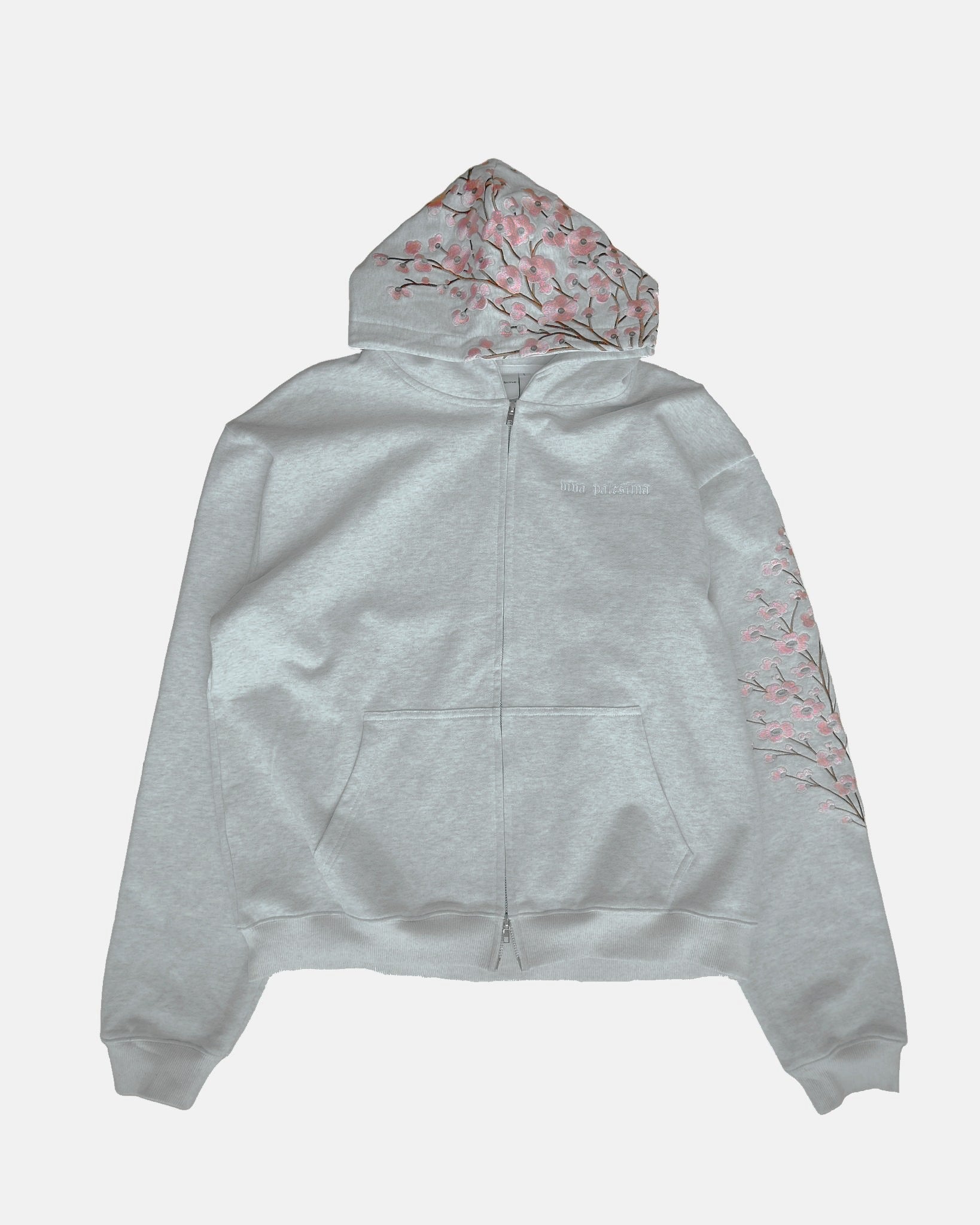 Viva Palestina Poppy Hoodie - Sports Gray