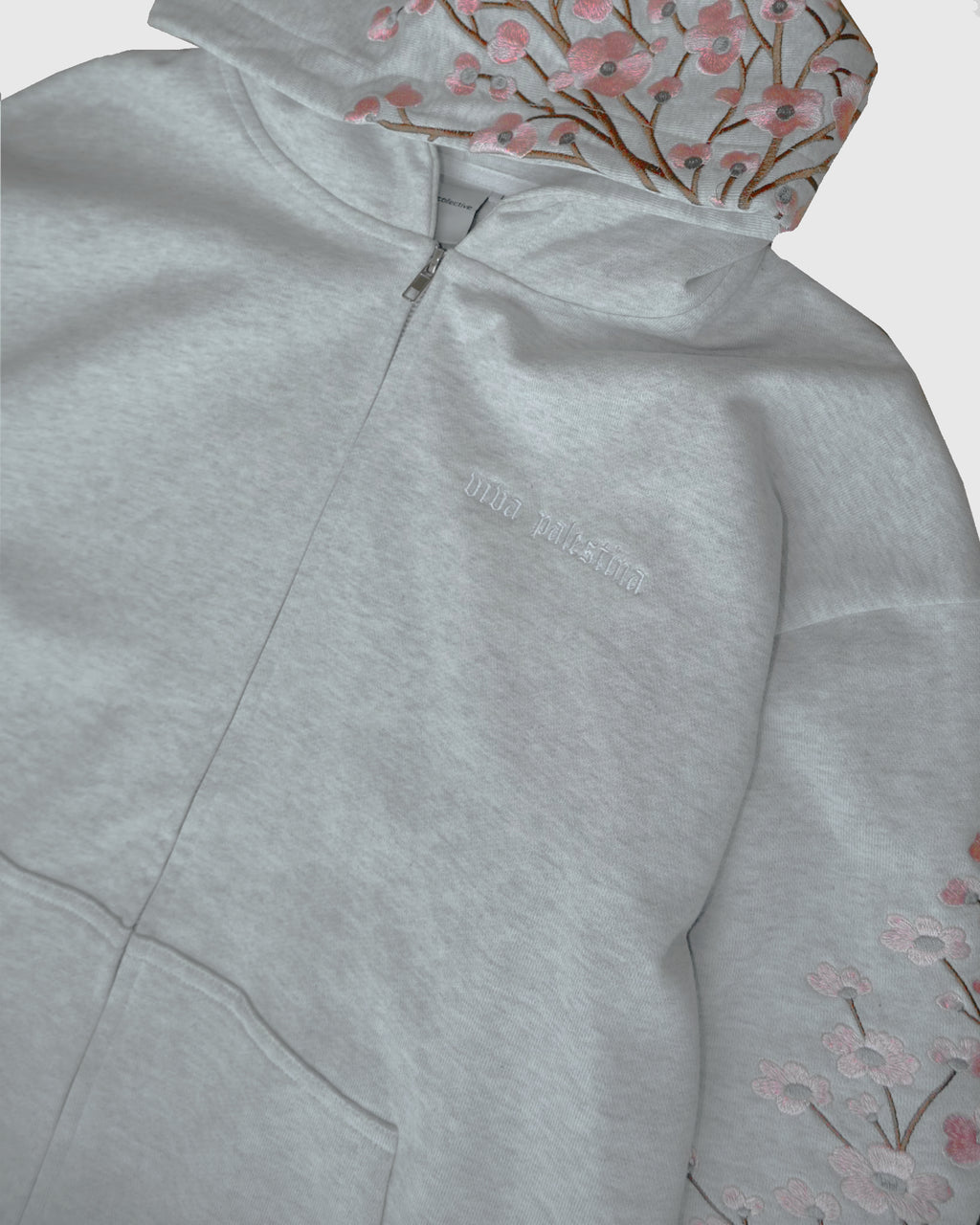 Viva Palestina Poppy Hoodie - Sports Gray