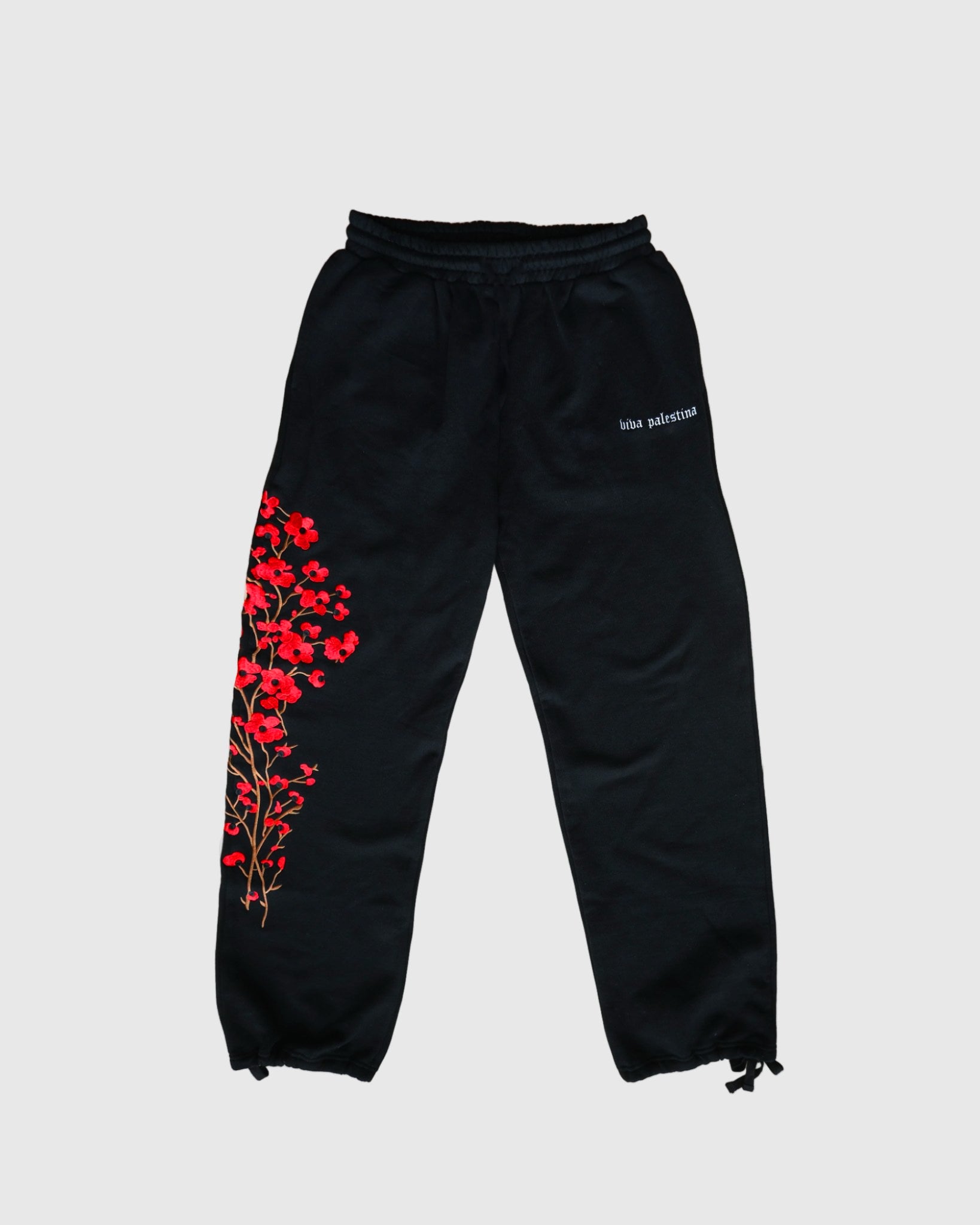 Viva Palestina Poppy Sweatpants - Black