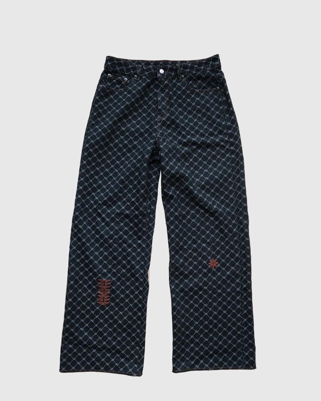 Kuffiyah Pinstripe Jeans - Black
