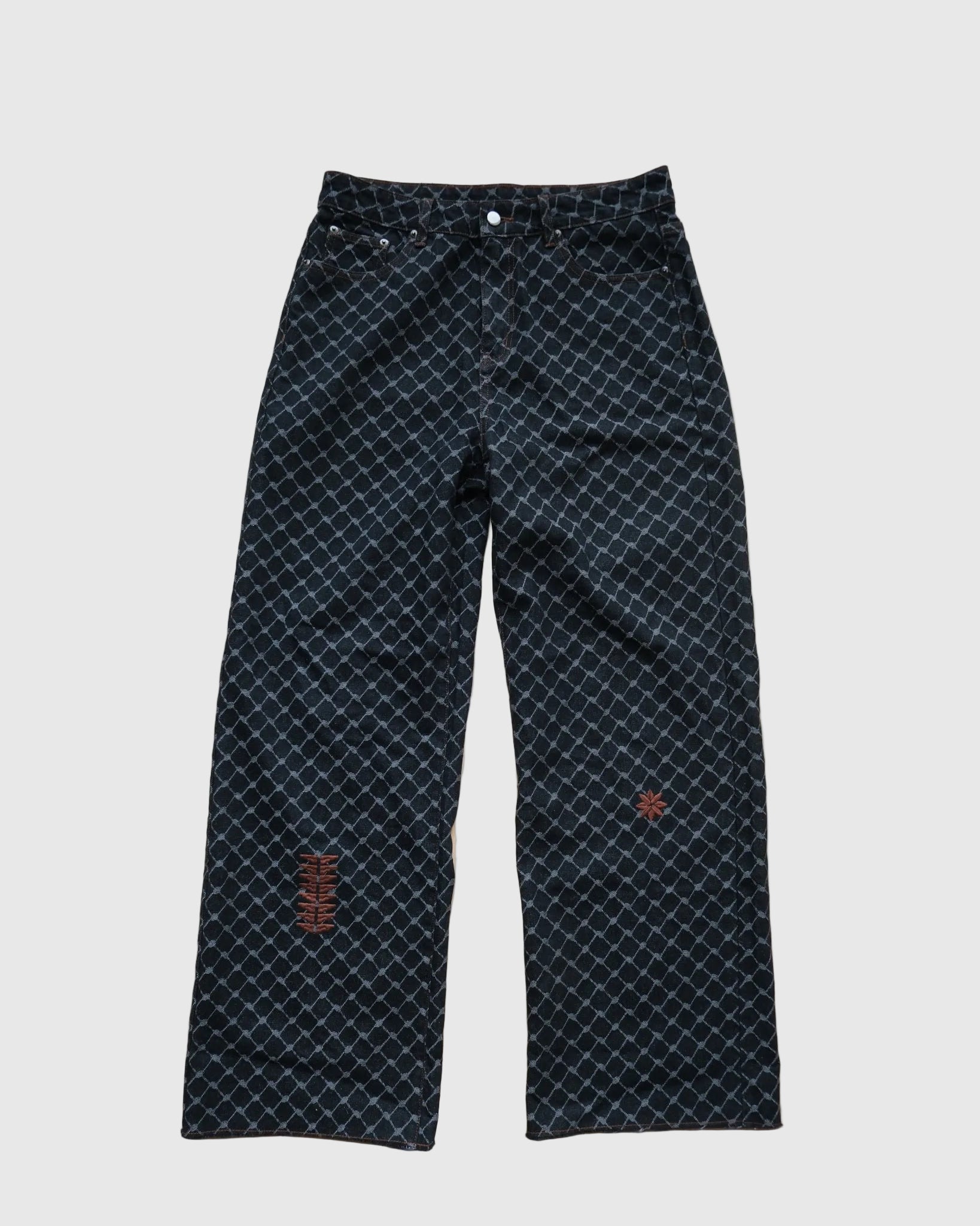 Kuffiyah Pinstripe Jeans - Black