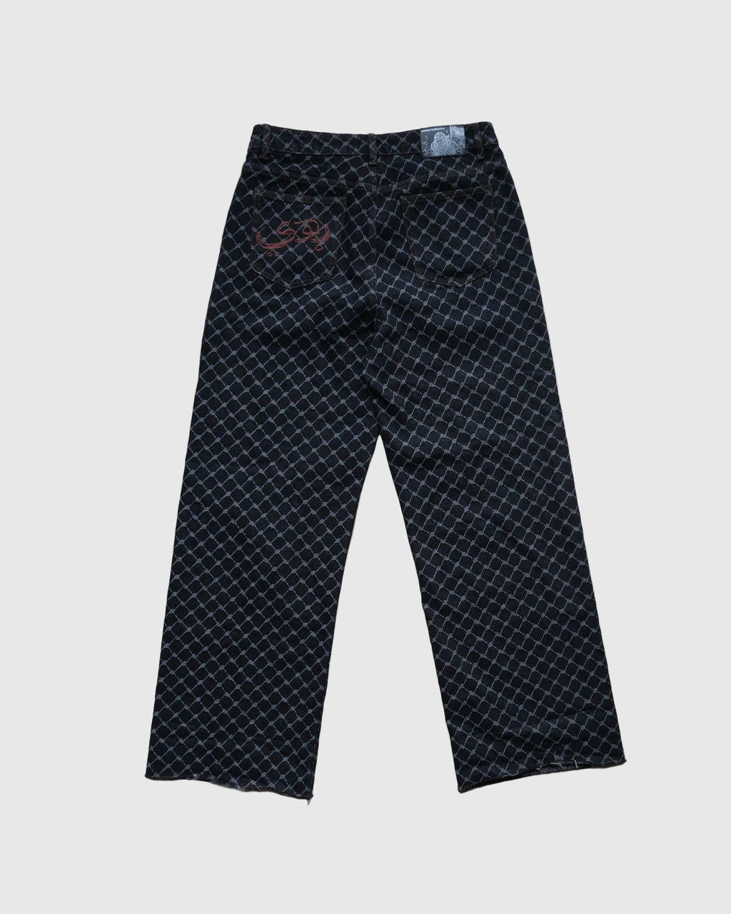 Kuffiyah Pinstripe Jeans - Black