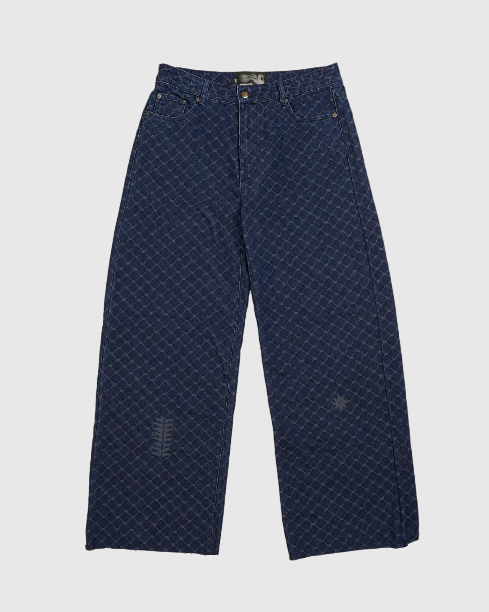 Kuffiyah Pinstripe Jeans - Triple Navy