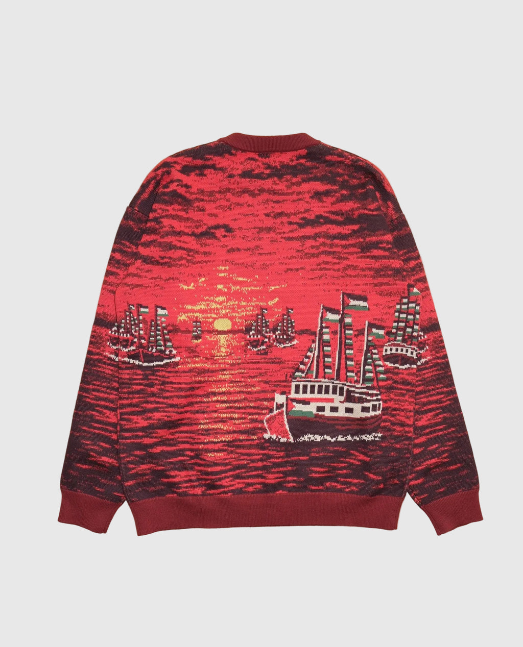 Global Sumud Flotilla Sweater - Sunset Red