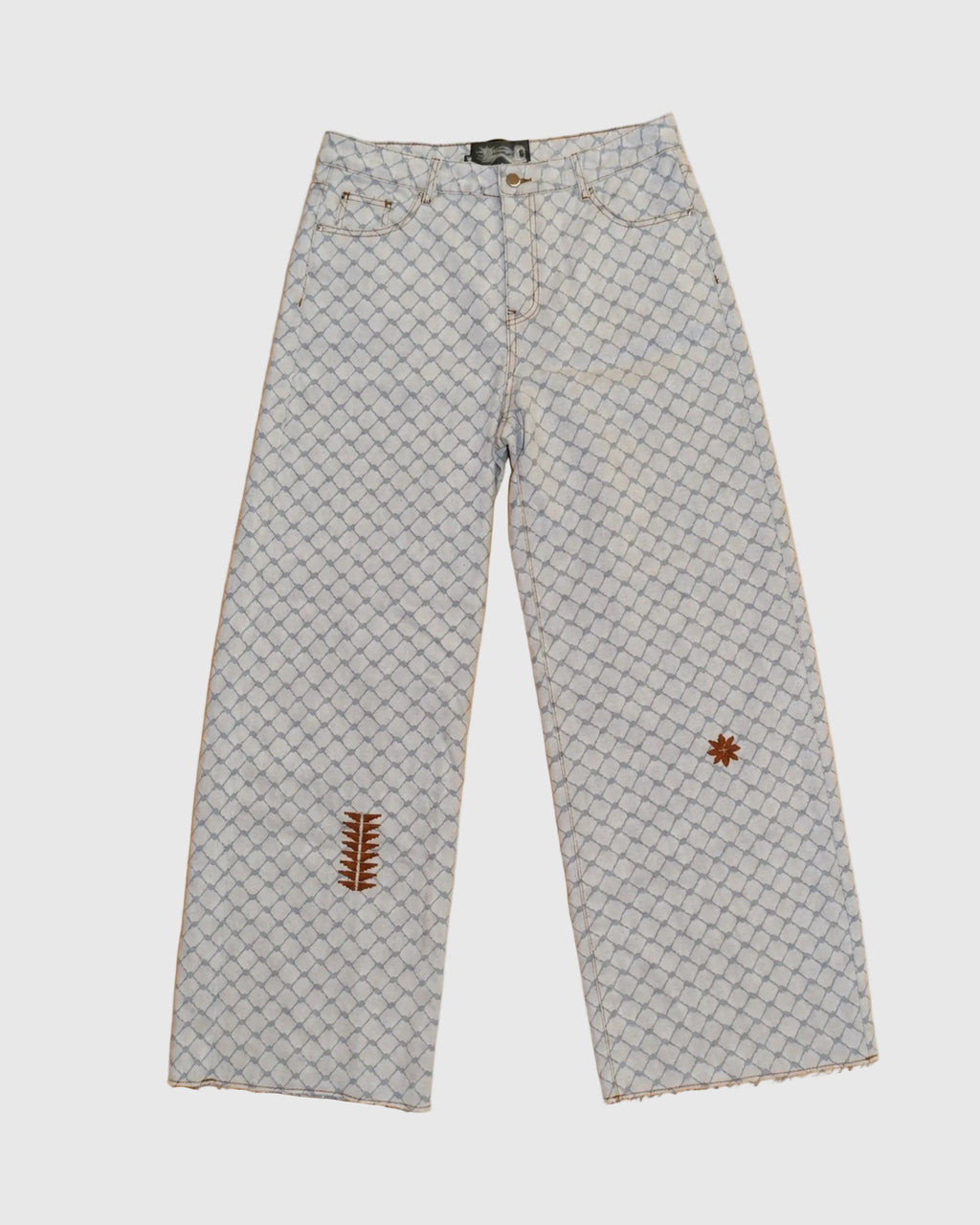 Kuffiyah Pinstripe Jeans - Cream