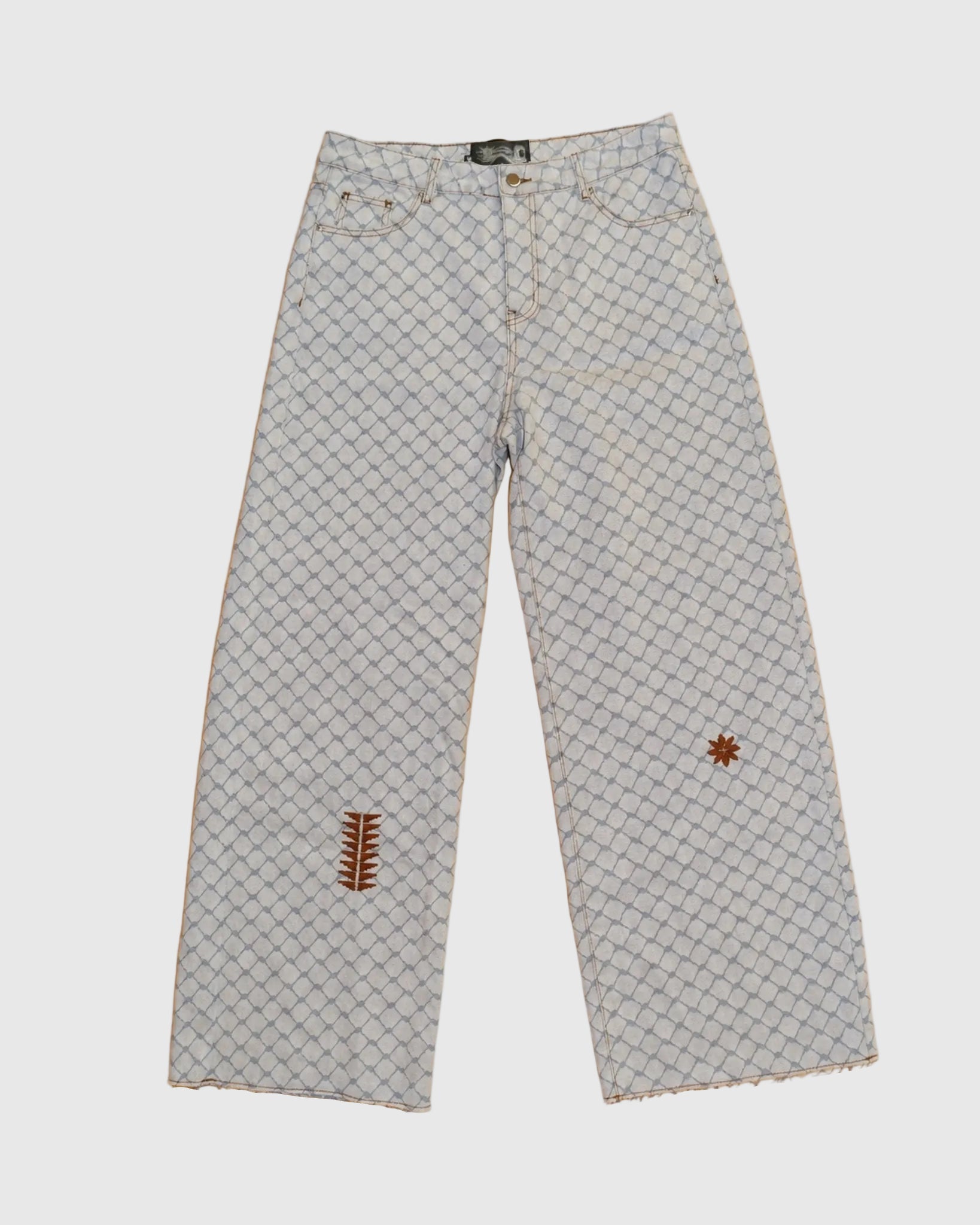 Kuffiyah Pinstripe Jeans - Cream